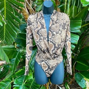 Zara animal print bodysuit